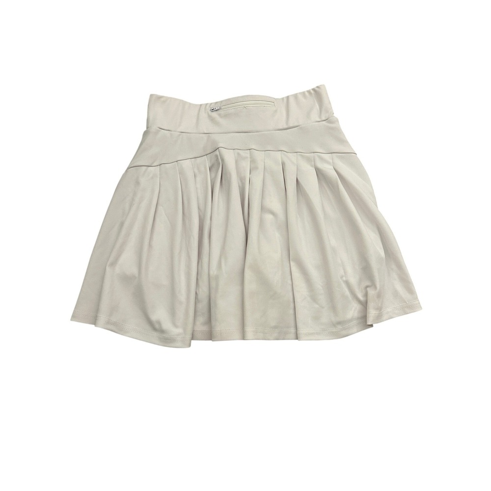 Werena Pleated Tennis Skort Womens Medium White Excellent Zipper Pocket Athletic